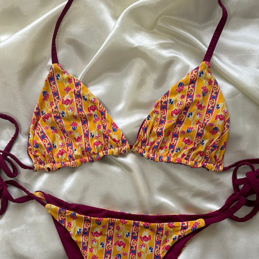 Yellow and Magenta Triangle Top